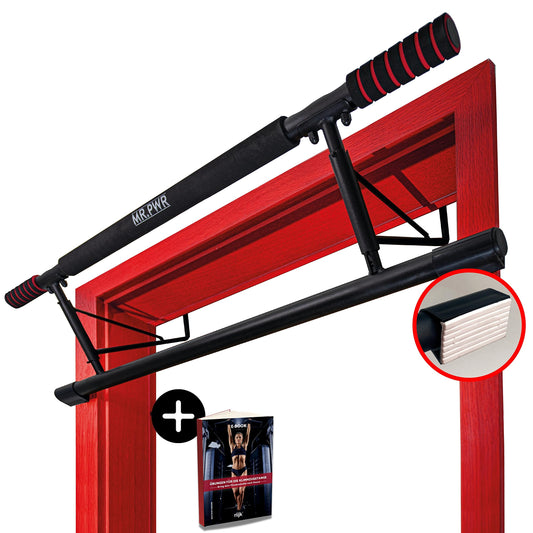 3 in 1 Pull-up Bar: Doorframe & Dip Bar & Push-up Handles +20 cm height for full pull-ups, power station & Pull Up Bar, horizontal bar, doorframe pull-up bar without screws