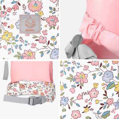GAGAKU doll carrier for kids, doll front carrier, doll backpack, doll accessory with adjustable straps - Pink - Flower