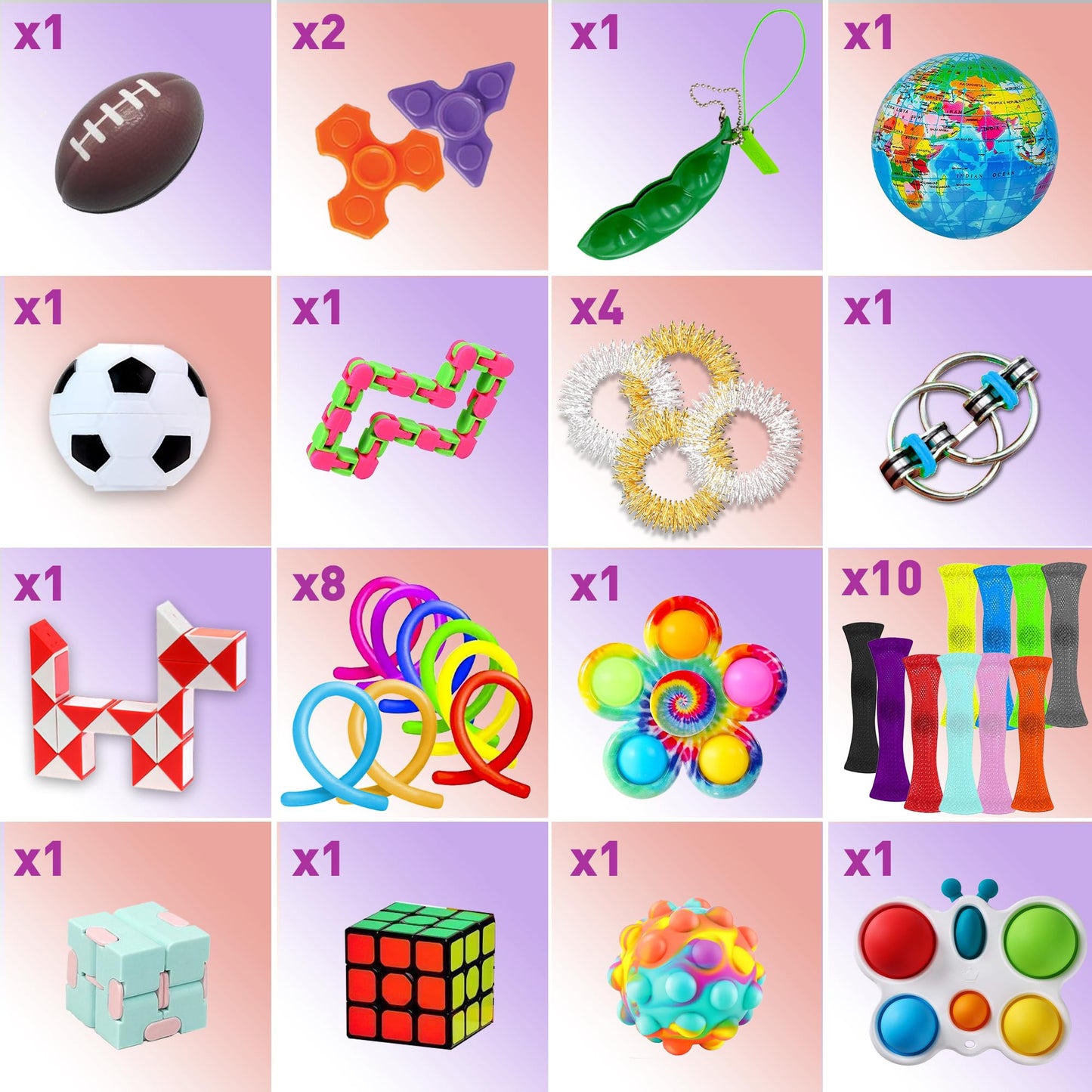 75 pieces Fidget Toys for Kids, Party Favors, Children's Birthday Party Gifts, Classroom Prizes, Stress Relief, Treasure Chest, Pop Its Toys for Autistic and ADHD, Small Gifts.