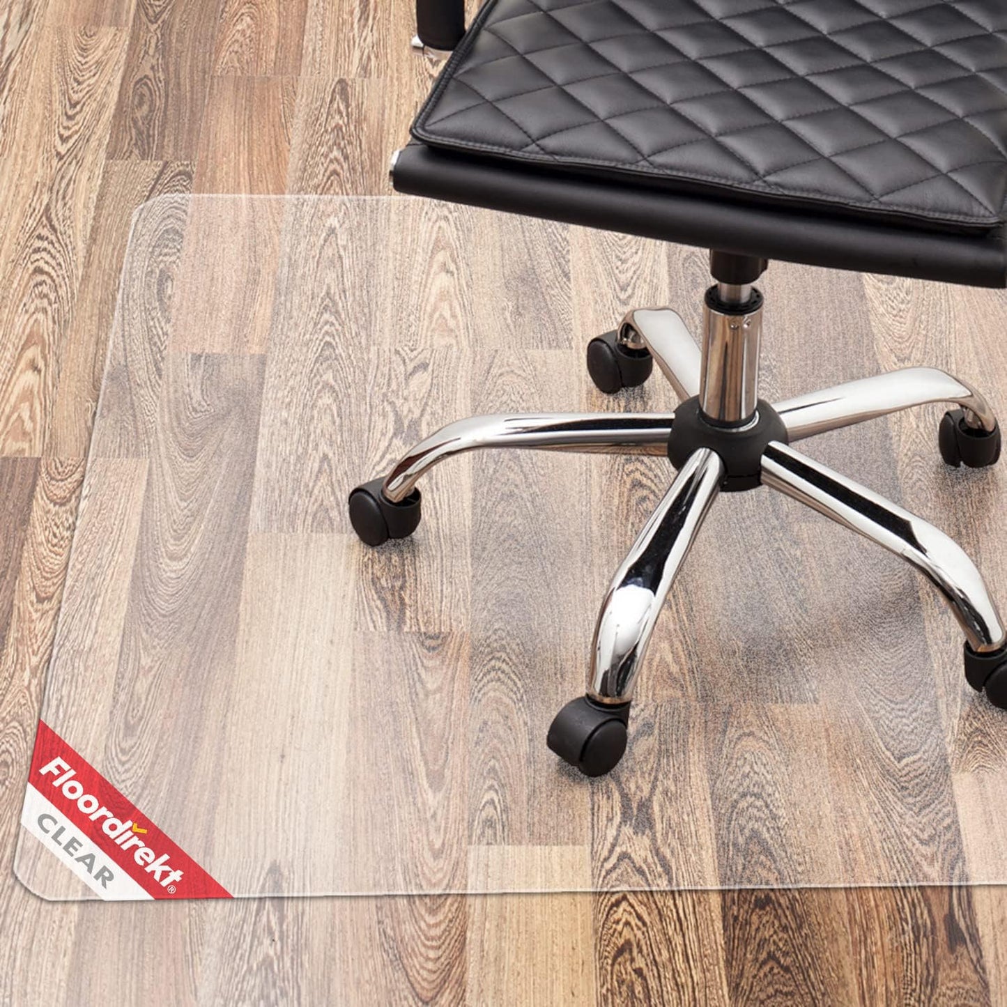 Floordirekt PRO - Office Chair Mat - transparent floor protection mat for hard floors - floor mat, floor protection, underlay mat (114 x 130 cm)