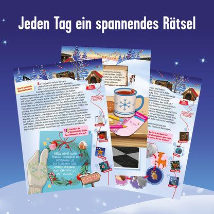 KOSMOS 632557 The three !!! Advent calendar, Explore the mystery at the animal shelter in 24 exciting puzzles, with 24 detective gadgets, Toy Advent calendar for children aged 8 years and older