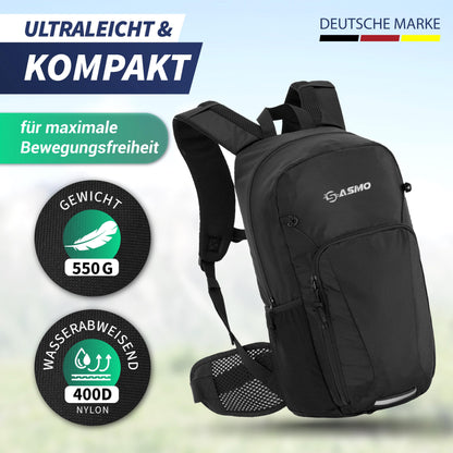 SASMO® Bike backpack 20l with thermal compartment & helmet net | MTB backpack | Bike backpack - incl. rain cover & phone pocket | Hydration pack bike backpack for men & women