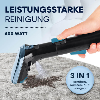 CLEANmaxx Upholstery and Carpet Cleaner Pro Power | 3in1: Wet vacuum cleaner, carpet & upholstery cleaner | Spot cleaner for wet cleaning | Stain remover for carpet, car, sofa, upholstery