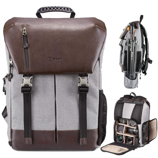 TARION camera backpack waterproof DSLR camera bag Certified protection class: IPX5 Waterproof camera backpack with rain cover for women and men.