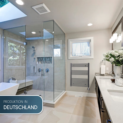 anapont electric bathroom radiator - chrome curved - timer function - towel radiator - electric bathroom heating - towel heating - Made in Germany