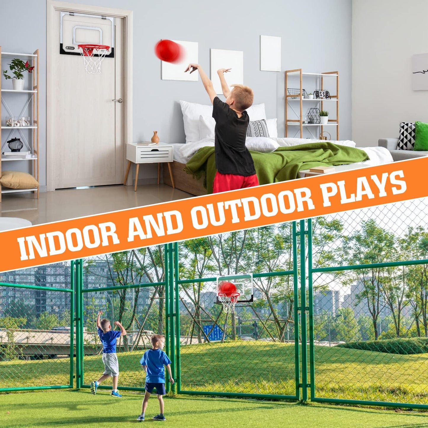 Dreamon Mini Basketball Hoop for Kids, Basketball Set for Indoor Use in Room with Ball.
