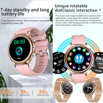ZPIMY Smartwatch for Women Men, Smart Watch with Phone Function 1.32" Inch Touchscreen Fitness Tracker, IP68 Waterproof Fitness Watch Activity Tracker Fitness Wristwatch for Android iOS (Gold)