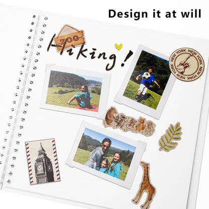 Hiwhy Photo Album Scrapbook 25.5x25.5 cm 40 Pages DIY Scrapbook Hard Kraft Paper Baby Memory Book Family Birthday Wedding Anniversary Scrapbook, White