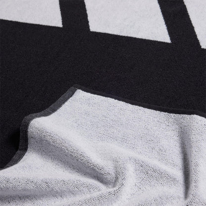 adidas Unisex Brand Stripes Towel, Black/White, L