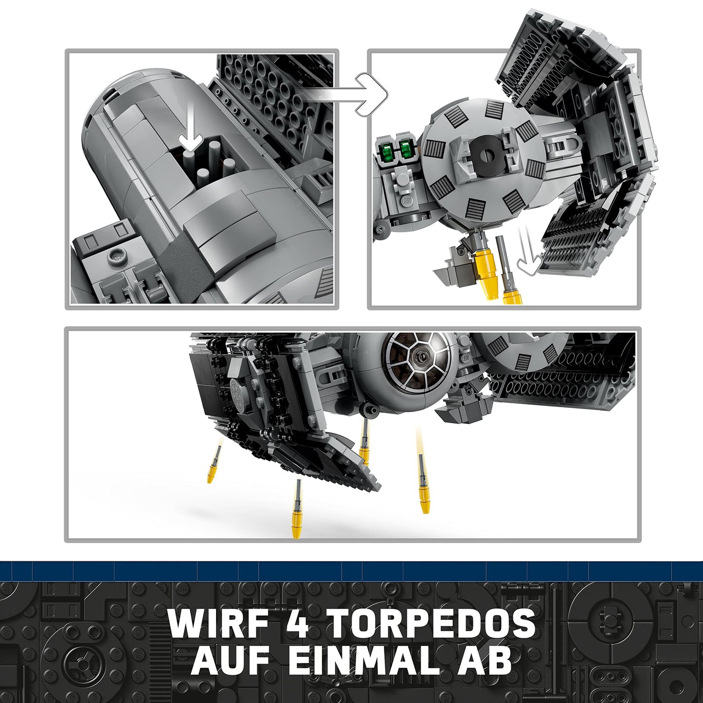 LEGO Star Wars TIE Bomber Model Kit with Darth Vader Minifigure & 10914 DUPLO Deluxe Brick Box.