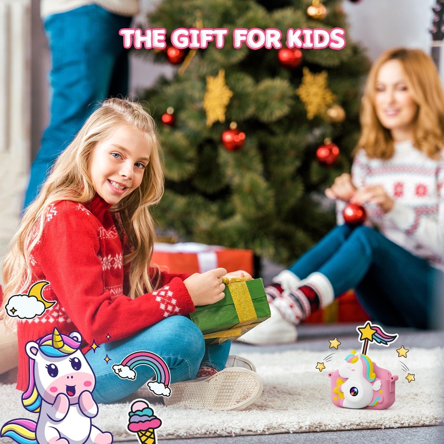 Children's camera, CAMCLID Kids Camera 1080P 2.0" Screen Digital Camera for Kids with 32GB Card, Christmas Toy Gifts for 3 4 5 6 7 8 9 Year Old Boys and Girls (Pink)