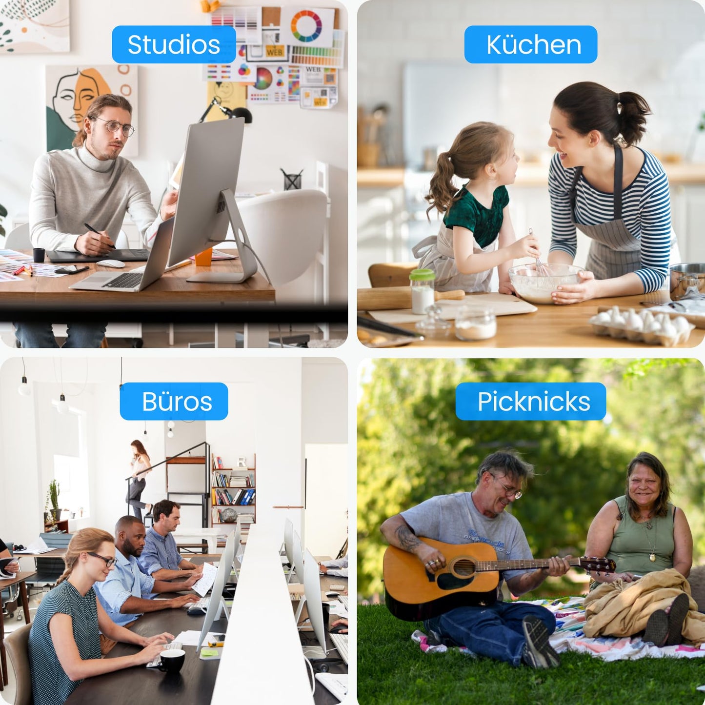 SwitchBot USB desk fan, powerful 24 dB quiet battery-operated circulation fan, Compatible with Alexa/Google/Siri (Hub required), 4 modes, 9-hr timer, energy-efficient circulation fan.