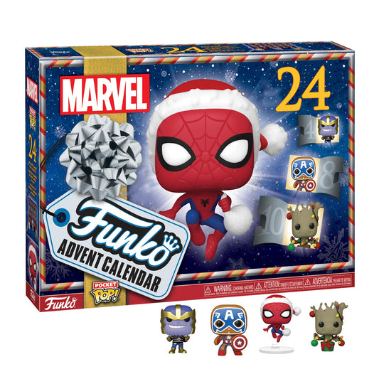Funko Advent Calendar: Marvel Holiday - Groot - Marvel Comics - 24 days of surprises - Vinyl minifigure for collecting - Mystery box - gift idea - holiday fun for Christmas.