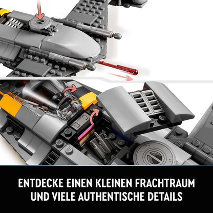 LEGO Star Wars The Mandalorian's N-1 Starfighter from The Book of Boba Fett, spaceship building toy set with 4 characters including Baby Yoda figure 75325