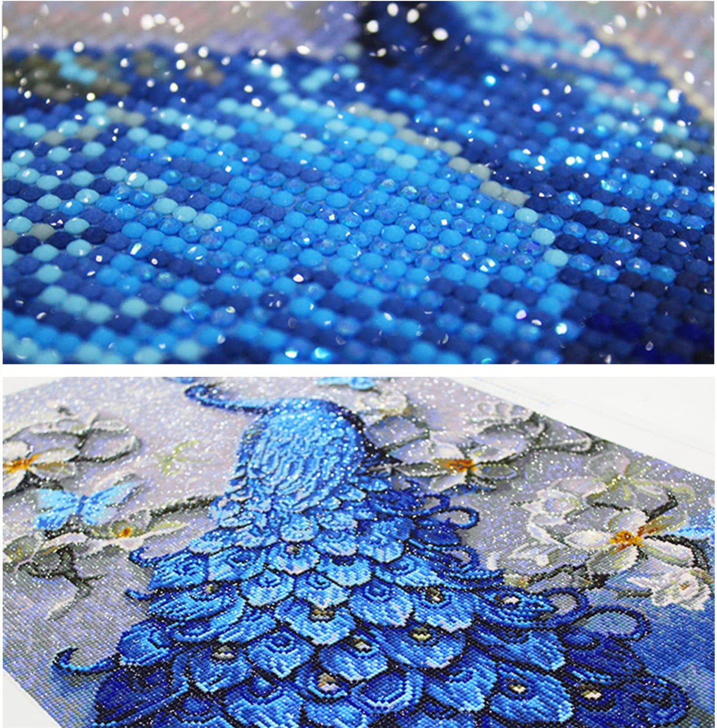 Trayosin Diamond Painting for Adults 5D Diamond Painting Pictures Adults Peacock Large XXL Set Full Drill with Accessories DIY Diamond Painting by Numbers for Wall Decor Gift (100x50cm)