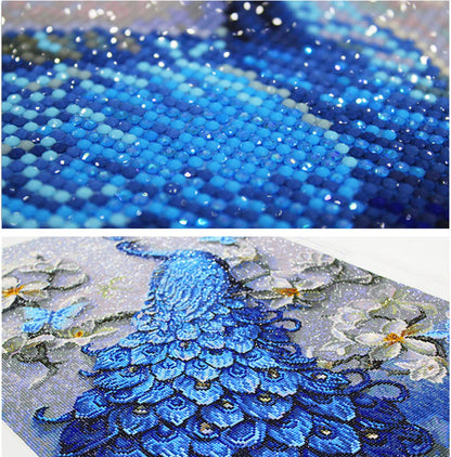 Trayosin Diamond Painting for Adults 5D Diamond Painting Pictures Adults Peacock Large XXL Set Full Drill with Accessories DIY Diamond Painting by Numbers for Wall Decor Gift (100x50cm)
