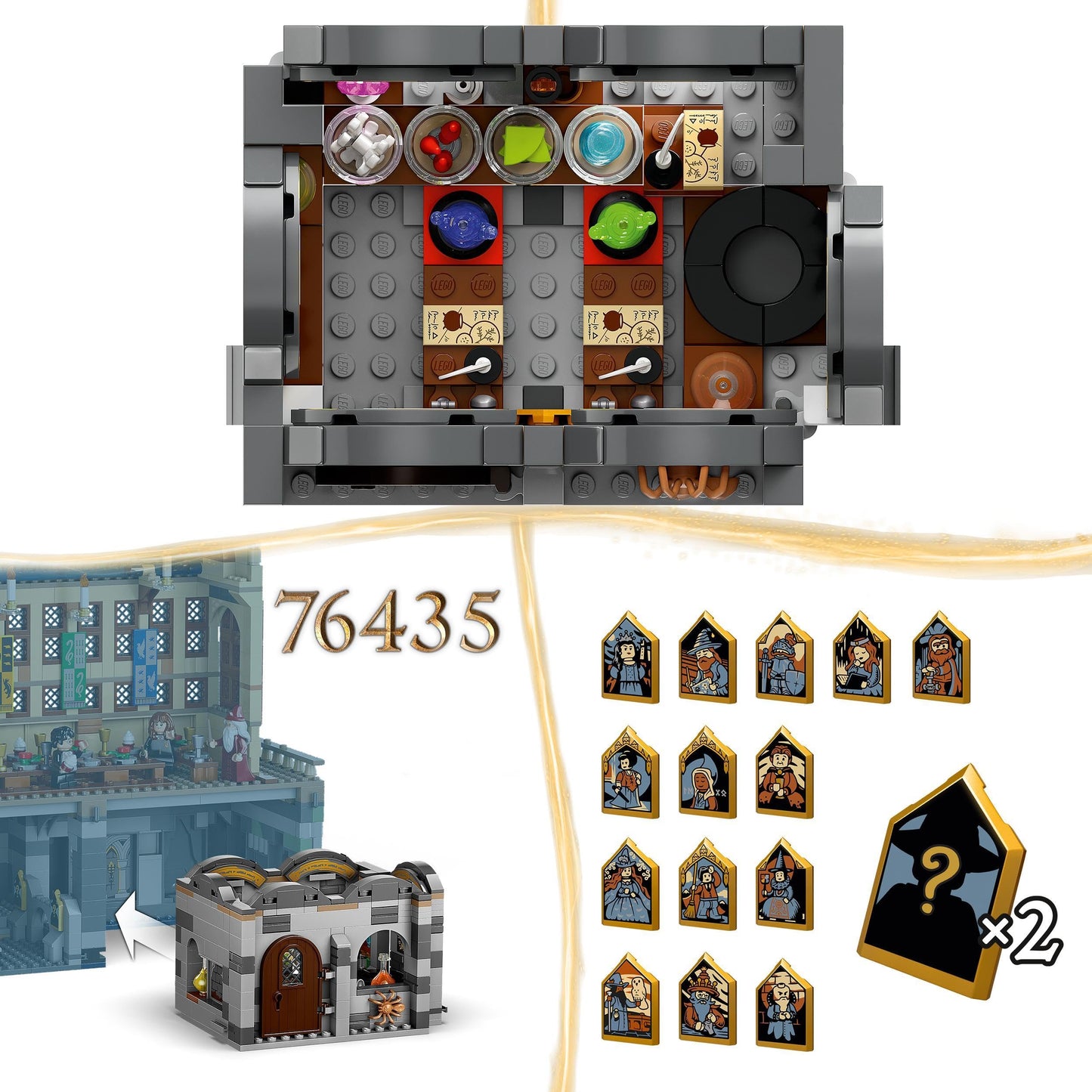 LEGO Harry Potter Hogwarts Castle: Potions Class, fantasy toy, buildable classroom, gift idea for boys, girls, and all fans, with Hermione Granger and Severus Snape 76431