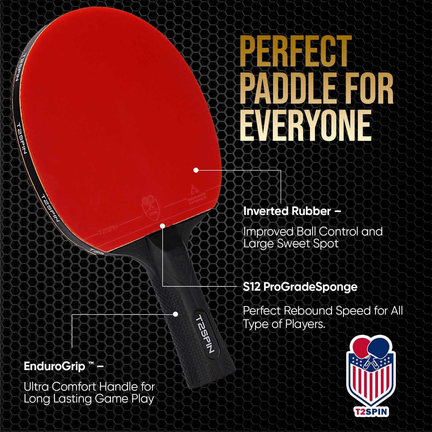 Ping Pong Paddle 2-pack with 3 balls