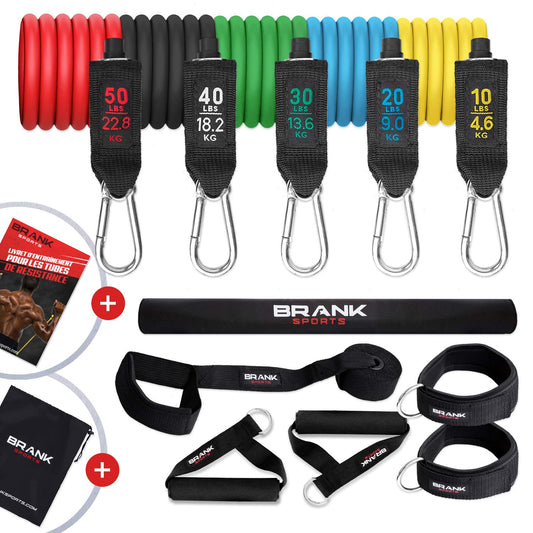 BRANK SPORTS - Resistance Bands for Ultimate Muscle Building - High-Quality Materials - Rubber Band Sports - Strength Training - Fitness Band Free Training Guide