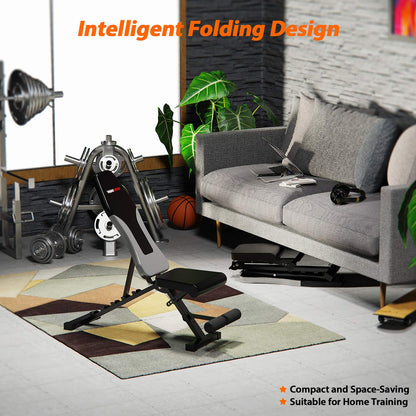 WINNOW Adjustable Folding Weight Bench Home Training Fitness Workout Bench Incline Bench Flat Bench Bench Press Multifunction Exercise.