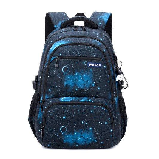 Amythe School Backpack for Boys, School Bag with Trolley Straps 16 Inch Waterproof Daypack Large Nylon Casual Children's Backpack for 3-9th Grade for School and Travel
