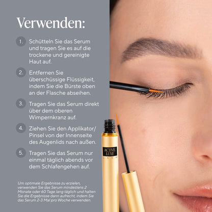 Active Luxe Eyelash Serum - Eyelash Serum for Fast Growth & Dense Lashes - Hormone-free, Vegan & Clinically Tested - 1.5 ml