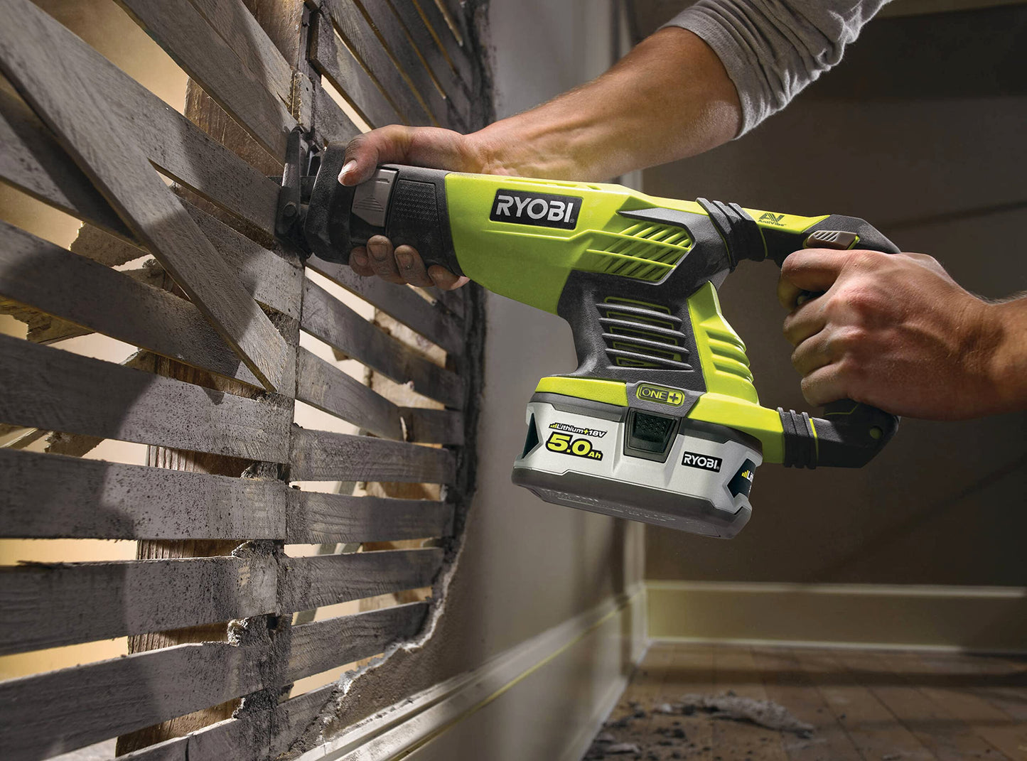 RYOBI 18V ONE+ 2.0 Ah Lithium+ Battery RB18L20 (Compatible with all RYOBI 18V ONE+ devices, IntelliCell™ battery technology with individual cell monitoring, overload protection)