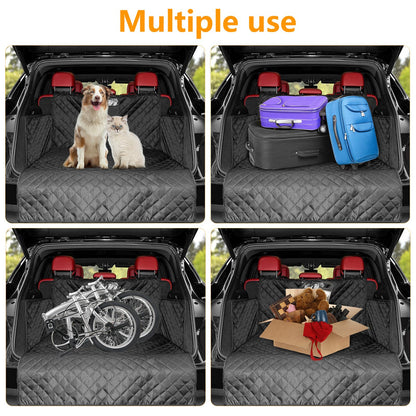 TAOPE Dog Car Boot Liner, Universal Car Boot Liner with Sides - Waterproof and Scratch Resistant - Black Dog Blanket Car Boot, Car Blanket Protection Mat for Estate, Van and SUV.