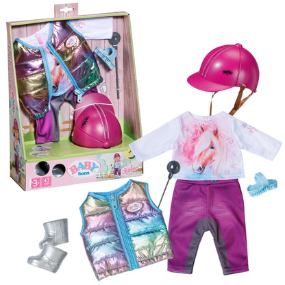 BABY born Deluxe Rider Outfit with pants, boots and helmet for 43 cm dolls, 836194 Zapf Creation.