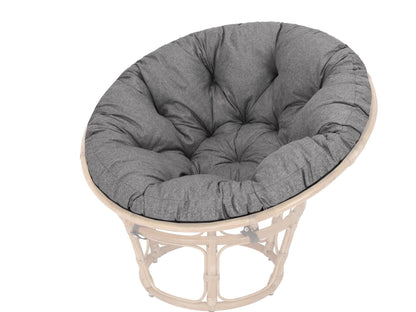PillowPrim cushion for papasan chair, seat cushion, replacement cushion papasan D 114 cm floor cushion padded seat cushion play mat hanging chair Made in EU - Anthracite
