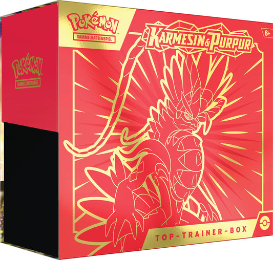 Pokémon Trading Card Game: Top Trainer Box Crimson & Purple (Coraidon) (9 booster packs & premium accessories)