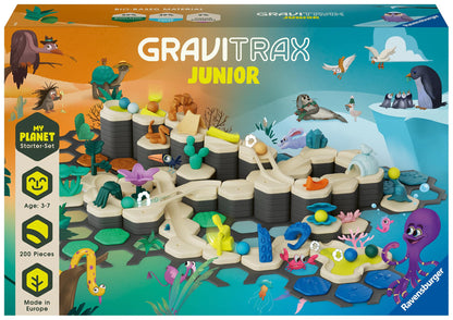 Ravensburger GraviTrax Junior Starter Set XXL & GraviTrax Junior Extension Desert - Expandable marble run for kids.