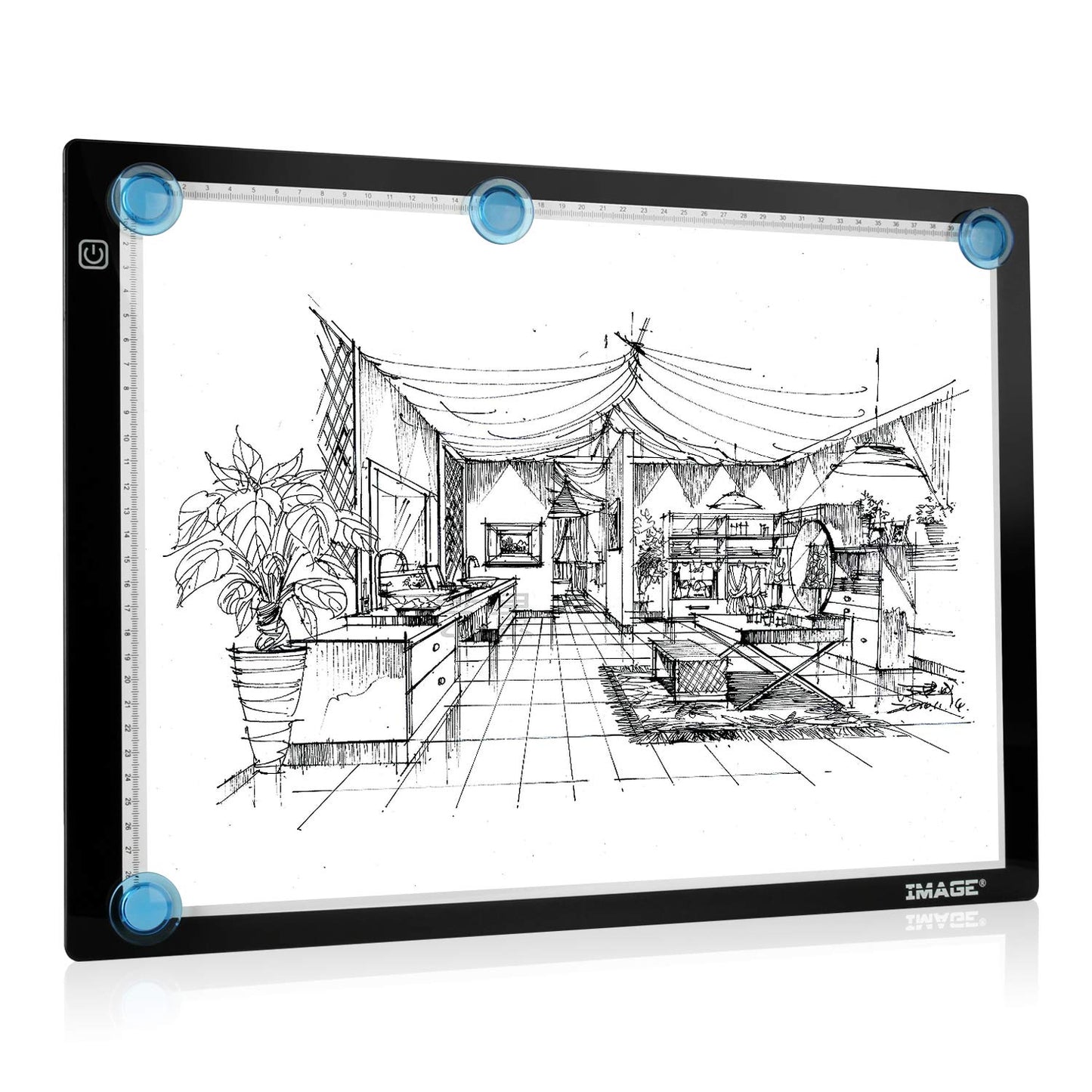 AGPTEK Magnetic A4 LED Light Pad, 5mm Ultra-Thin Physical Button Light Box 35.7cm/14inch x 23.5cm/10.15inch, Stepless Brightness Control with Memory Function for Drawing - MULTIWAY.