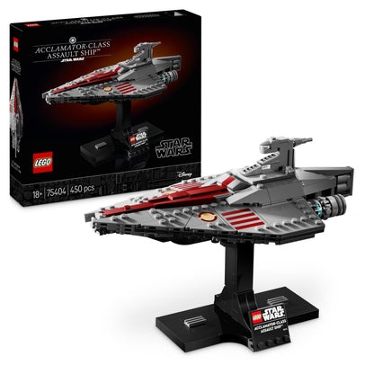 LEGO Star Wars 75404 Assault Ship of the Acclamator class from Attack of the Clones - Starship for collecting, building, and displaying - fantasy building set - gift for adult and teenage fans