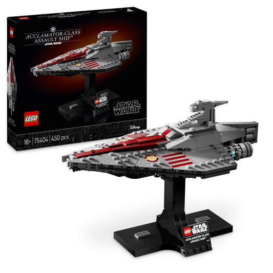 LEGO Star Wars 75404 Assault Ship of the Acclamator class from Attack of the Clones - Starship for collecting, building, and displaying - fantasy building set - gift for adult and teenage fans