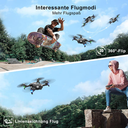 Wipkviey T26 Drone with Camera 1080P, RC Foldable FPV Quadcopter with 2 Batteries, 26-30 Mins Flight Time, 3D Flip, Gravity Sensor, Headless Mode, One-Key Takeoff/Landing