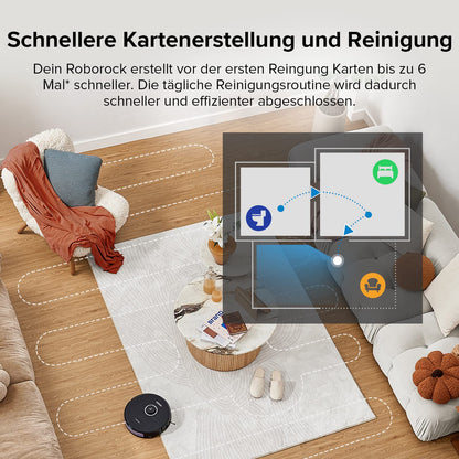 Roborock S8 robot vacuum with dual brushes, 6000Pa suction, 3D structured obstacle avoidance, compatible with Alexa for pet hair (Upgrade S7).