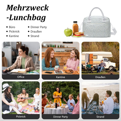 AOTM small cooler bag for women men, 12L large lunch bag insulated adjustable shoulder straps, foldable mini cooler box for men women, insulated bag for work picnic on the go.