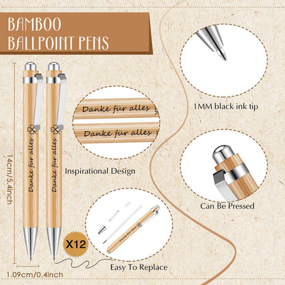 Sinmoe 12 piece thank you gift for colleague teacher employee party favor farewell gift team inspirational A6 notebook thank you for everything pen (WORK is like a bank robbery)