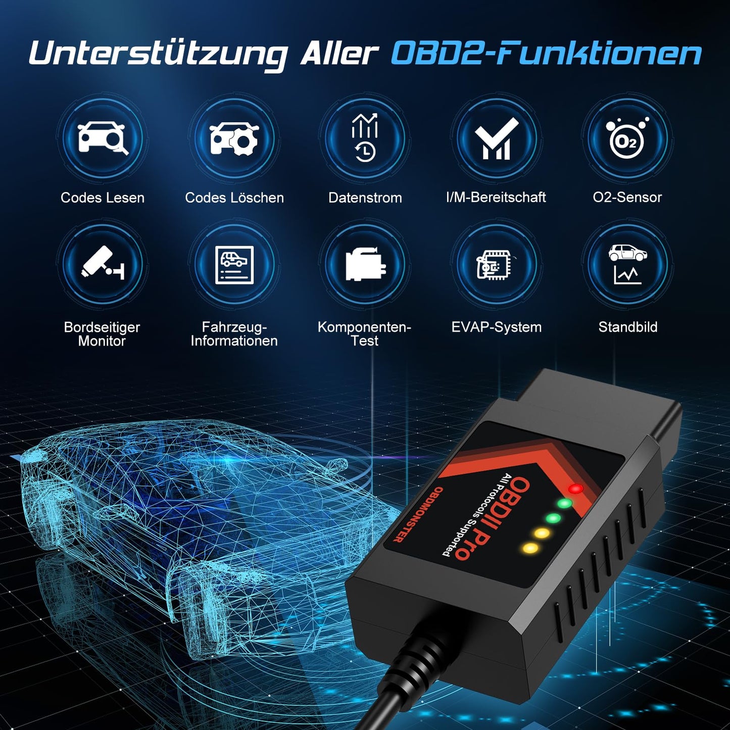 [Pro] FORScan ELMconfig OBD2 Scanner Diagnostic Tool for Windows, Auto diagnosis Coding Tool with automatic (MS/HS) CAN switch for Ford Lincoln Mazda Mercury series vehicles
