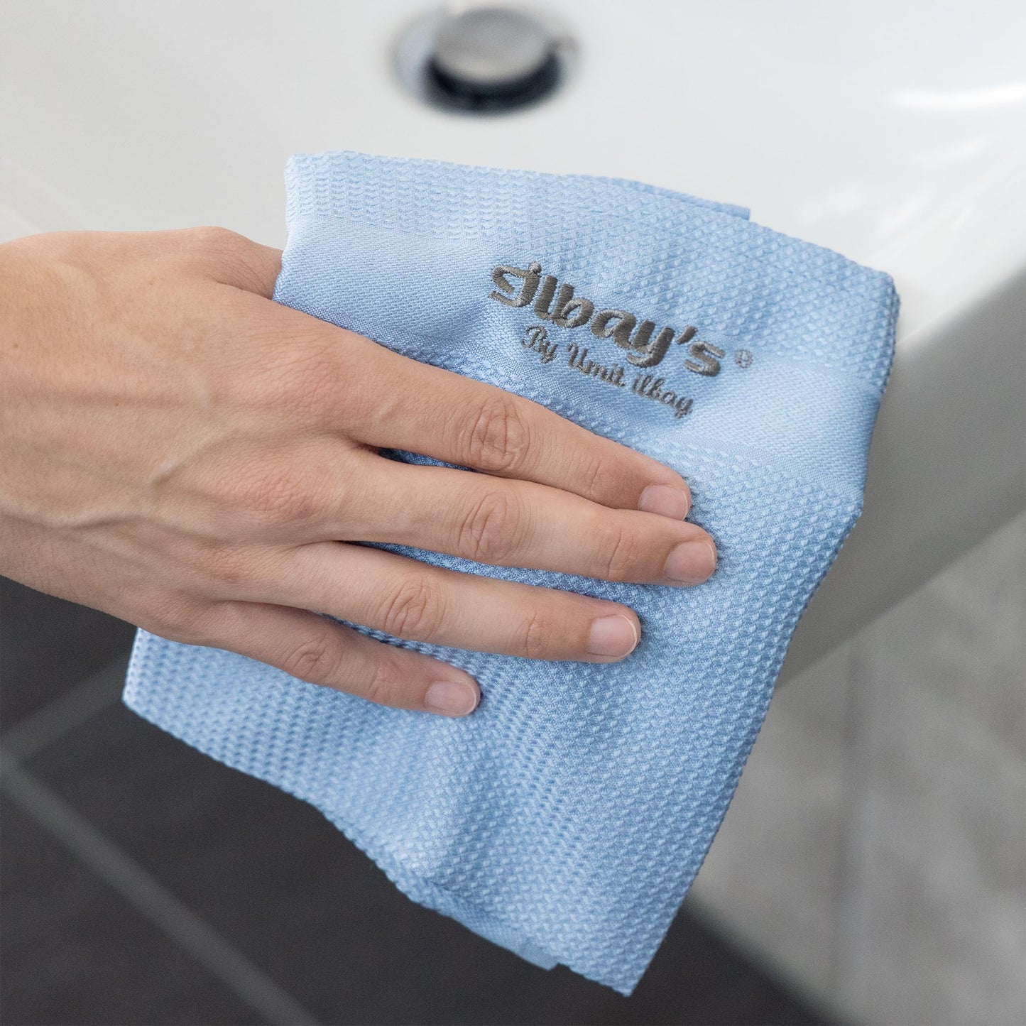 ilbay's highly absorbent cleaning cloths [5-pack] - streak-free cleaning without cleaning agents for car, kitchen, bathroom, and more - microfiber cleaning cloth - dish towel 40x60 cm