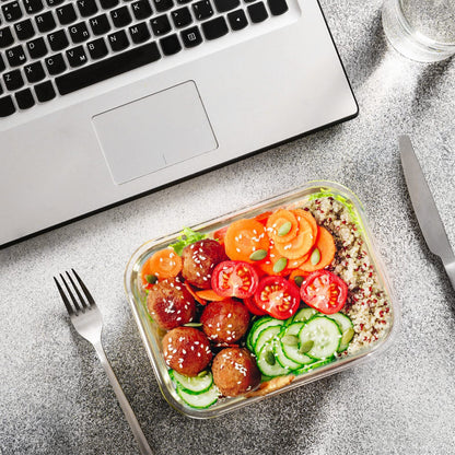 24-piece glass food storage containers with improved snap-lock lids, glass meal prep container set - airtight lunch containers, microwave, freezer, and dishwasher safe, red.