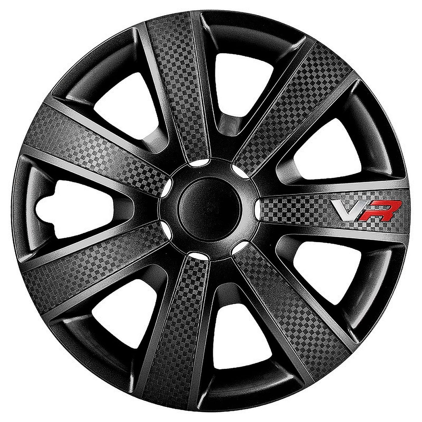 AUTO-STYLE Wheel Trims VR 13-Inch Black/Carbon-Look/Logo