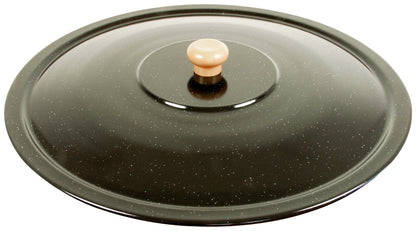Grillplanet® set 22 L goulash kettle with tripod black 1.80 m and lid (22-liter original Hungarian goulash pot fire pot kettle goulash pot fire kettle cooking kettle mulled wine kettle soup pot kettle)