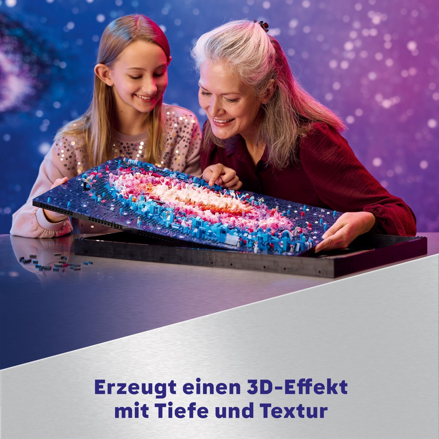 LEGO Art The Milky Way Galaxy, wall decoration, gift for space and astronomy fans, building set for adults, creative activity, solar system and constellations, wall art for the living room 31212