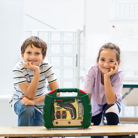 Theo Klein 8394 Bosch Ixolino Case | Comes with hammer, wrench, and more | Battery-operated Ixolino screwdriver | Measures: 26.6 cm x 32 cm x 8.8 cm | Toy for children ages 3 and up