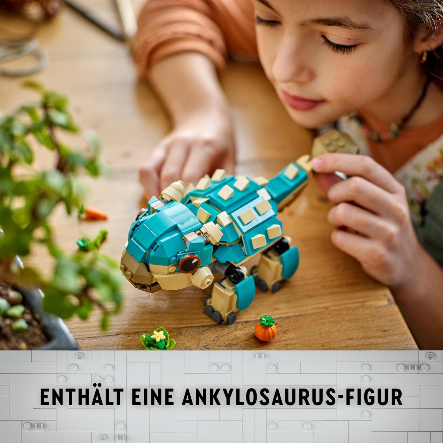 LEGO Jurassic World Baby Bumpy: Ankylosaurus, buildable toy dinosaur for fans of Jurassic World: Camp Cretaceous, gift for boys and girls aged 7+ 76962