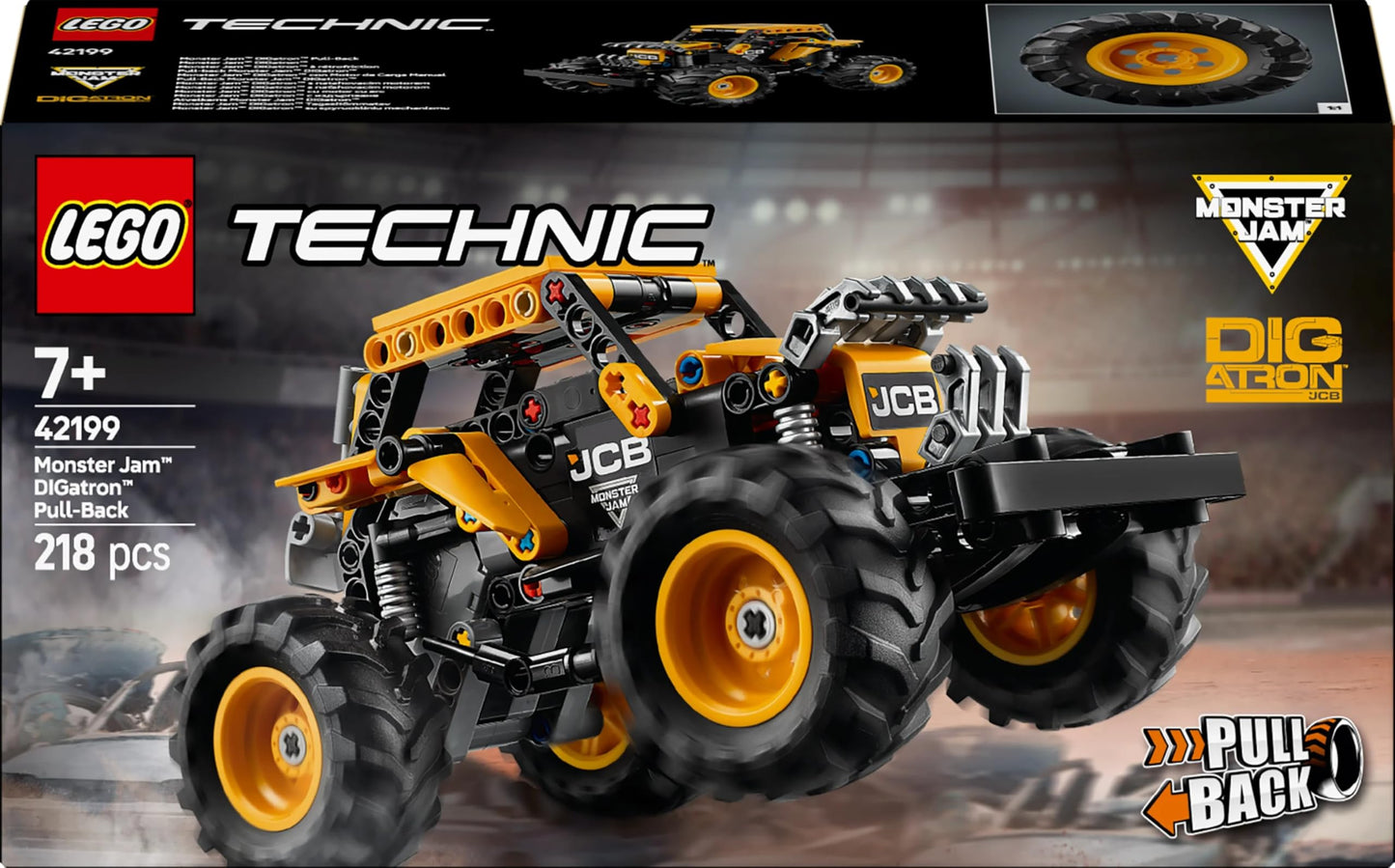 LEGO Technic Monster Jam DIGatron, Monster truck playset for children, building toy for kids, boys and girls aged 7+, great gift ideas for fans of monster trucks and motorsport 42199.