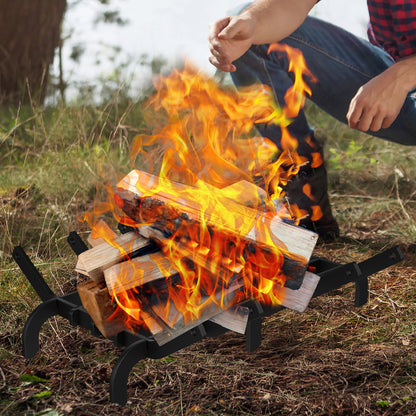 42cm fireplace grates for burning firewood in a cast iron wood rack, indoor wrought iron grill fireplace grate for indoor fireplaces, outdoor camping cooking, fire starting tools wood stove, Tye A