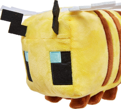 Mattel Minecraft plush figure, approximately 8 inches, soft, collectible gift for fans ages 3 and up HBN41, Yellow